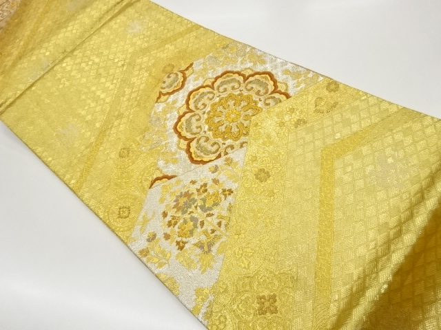 JAPANESE FUKURO OBI / SAGANISHIKI / WOVEN FLOWER & BIRD
